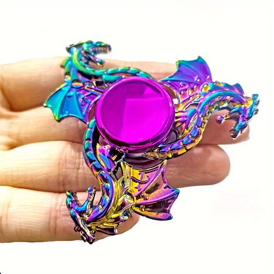 Hand Spinner Dragon Ciel Coloré en Métal - Jouet pour Adultes, Gadget Durable et Silencieux pour la Concentration