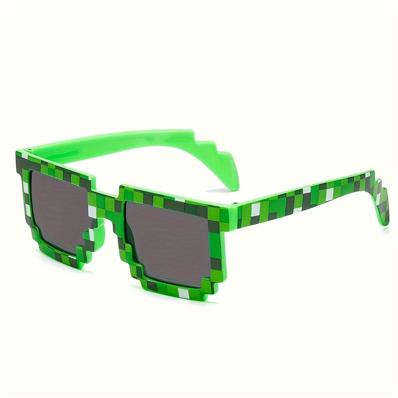 1pc\u002F3pcs\u002F5pcs - Lunettes Style Pixel, Lunettes de Mode, Lunettes Creeper, Lunettes Drôles, Lunettes Décoratives