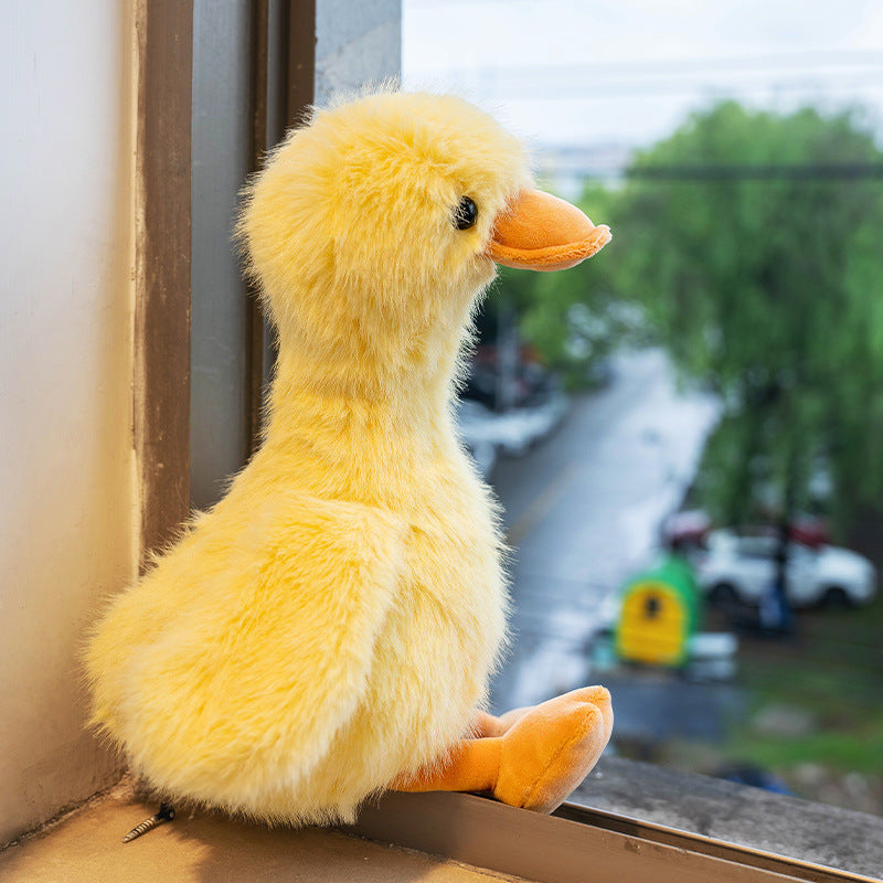 Jolie petite canard rose et mignon petit canard jaune à la mode, jouet en peluche, carmin et curcuma, pour cadeau d'anniversaire