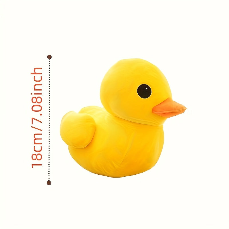 Oreiller en peluche canard jaune large ultra-doux - Jouet animal en peluche mignon avec des caractéristiques réalistes
