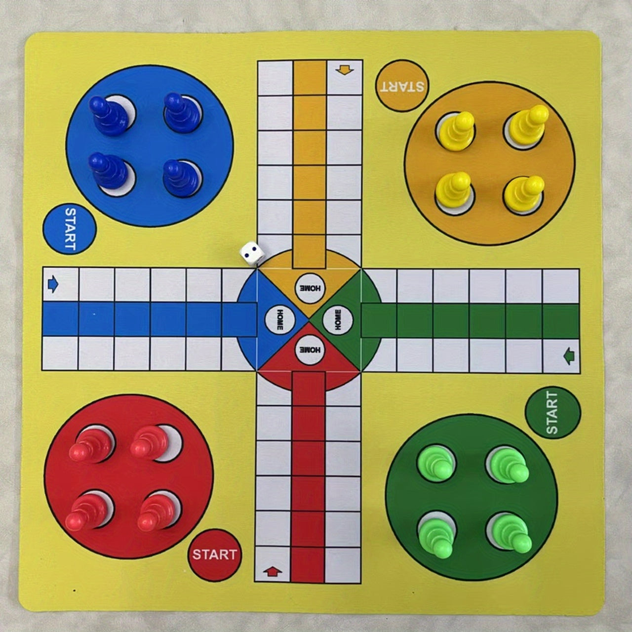Tapis d'échecs volant : Jeu d'échecs Ludo de 13,78 pouces, plateau d'échecs en caoutchouc, convient aux 14 ans et plus