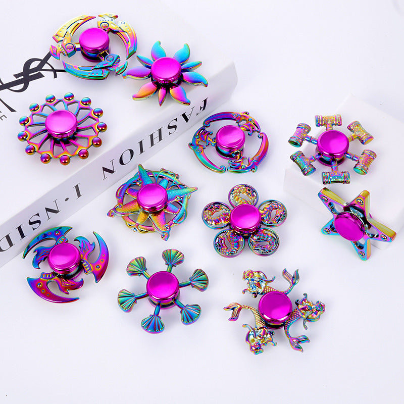 Spinner Anti-Stress Choix Populaire - Alliage Cool, Multicolore, Parfait pour Halloween, Noël, Saint-Valentin, Thanksgiving & Festival du Printemps, Artefact de Décompression