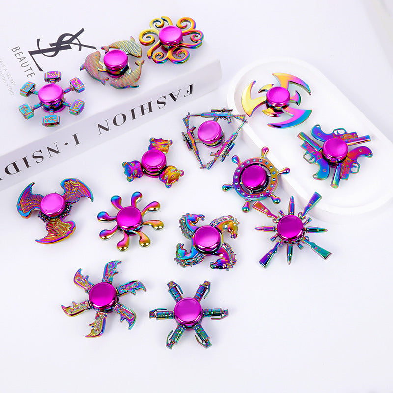 Spinner Anti-Stress Choix Populaire - Alliage Cool, Multicolore, Parfait pour Halloween, Noël, Saint-Valentin, Thanksgiving & Festival du Printemps, Artefact de Décompression