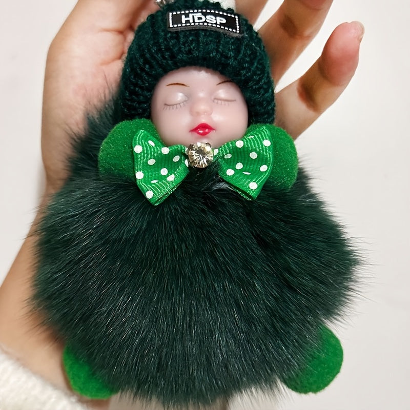 Adorable peluche, peut décorer votre voiture, coiffeuse, sac d'école, sac à main, cartable. C'est un magnifique porte-clés, offert à des amis comme cadeau pour la Saint-Valentin, Noël, Pâques