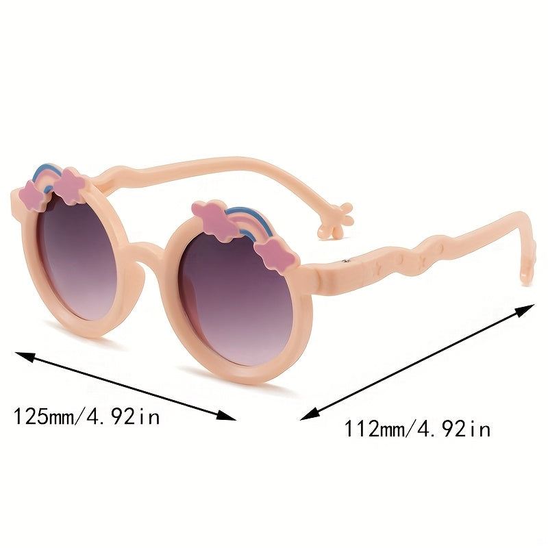 6 pièces, Lunettes Cartoon Arc-en-ciel Nouveau Design Idéales pour Cadeaux de Fêtes