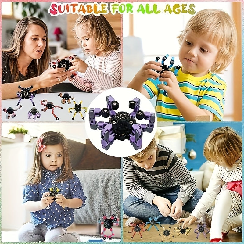 12pcs Jouets Sensoriels Fidget Spinner - Tournevis Mécanique Transformable en Spirale, Jouet de Main Relaxant Créatif, Jouets Gyroscopiques pour le Bout des Doigts, Matériau en Plastique, Pas d'Électricité Nécessaire, Jouets Fidget