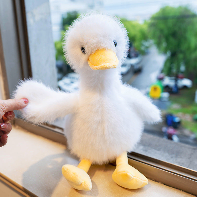 Jolie petite canard rose et mignon petit canard jaune à la mode, jouet en peluche, carmin et curcuma, pour cadeau d'anniversaire