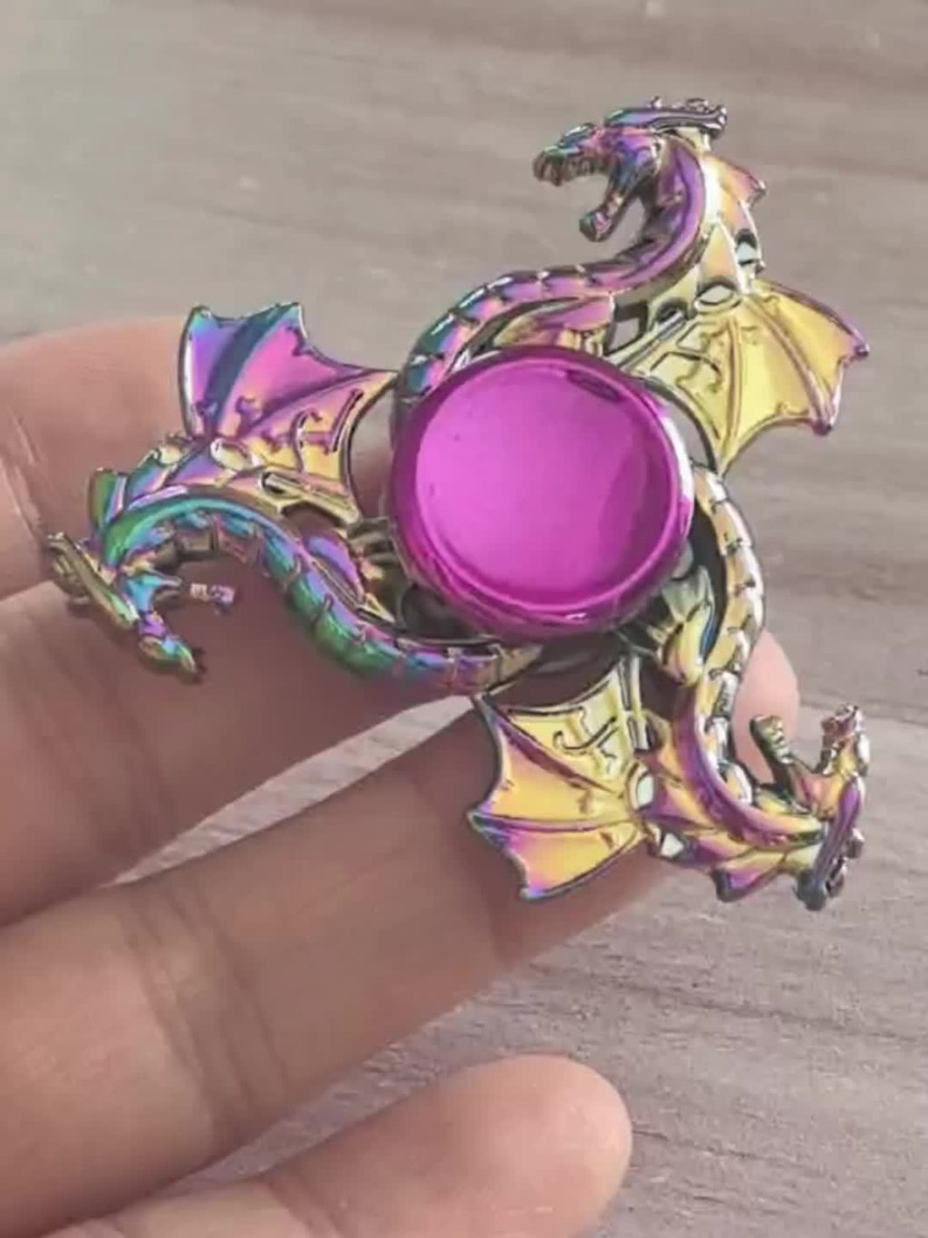 Hand Spinner Dragon Ciel Coloré en Métal - Jouet pour Adultes, Gadget Durable et Silencieux pour la Concentration
