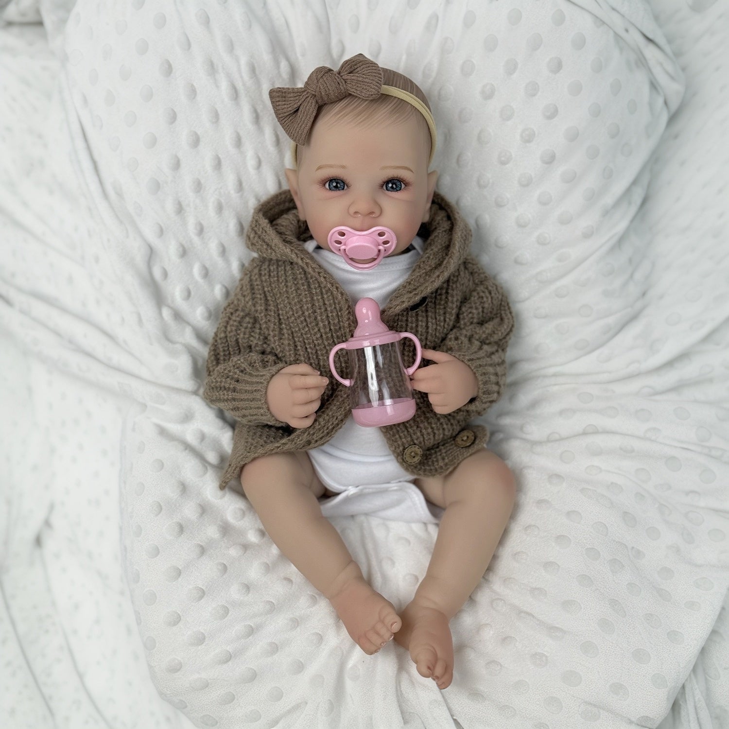 Poupée reborn en vinyle complet de 19 pouces (48 cm) pour jeune fille, jouet artisanal de mode pour cadeau d'anniversaire pour enfant, jouet de bain