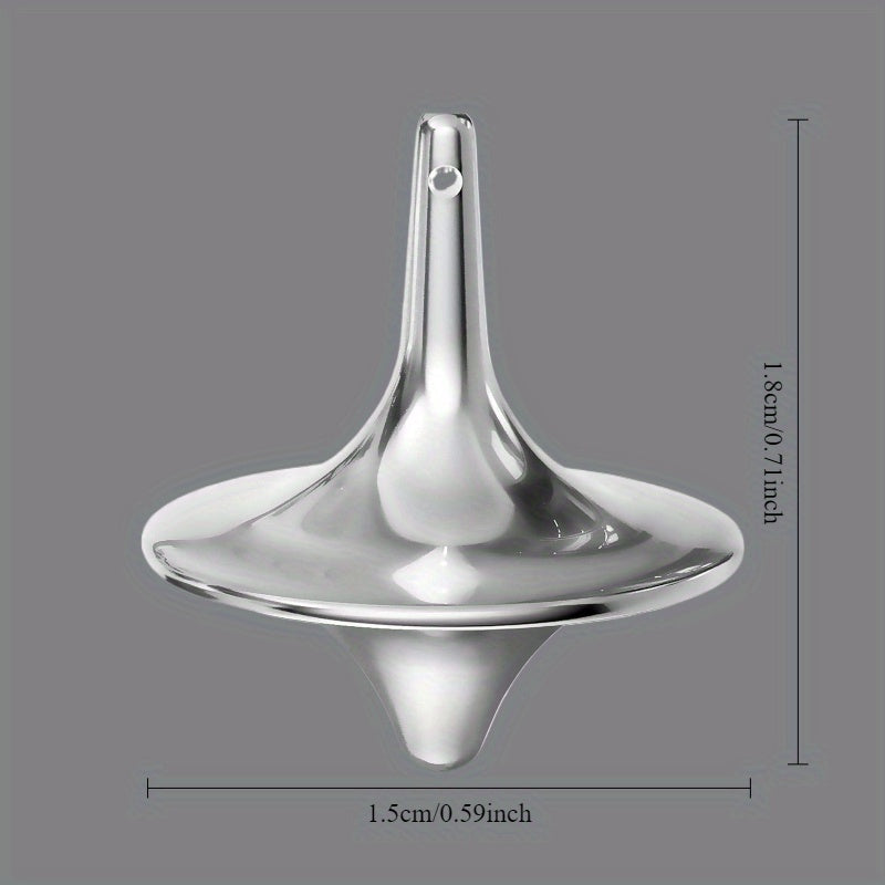2pcs Toupies Métalliques Minimalistes - Sans Résistance, Jouet Fidget Compact Portable pour Cadeaux d'Halloween et Noël, Décoration de Bureau & Relaxation, Spinner Moderne, Finition Métallisée Élégante