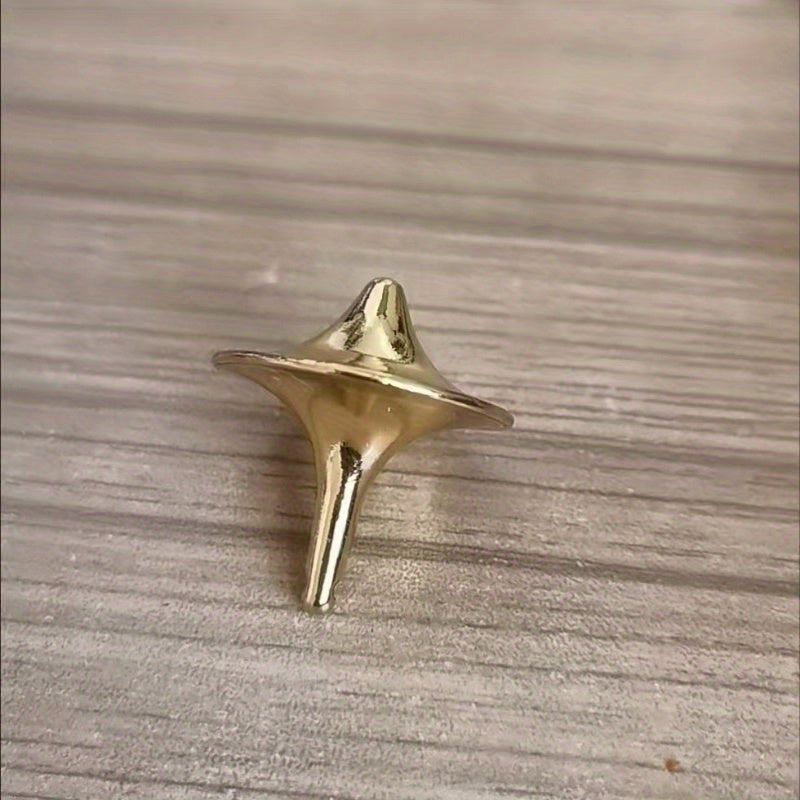 2pcs Toupies Métalliques Minimalistes - Sans Résistance, Jouet Fidget Compact Portable pour Cadeaux d'Halloween et Noël, Décoration de Bureau & Relaxation, Spinner Moderne, Finition Métallisée Élégante