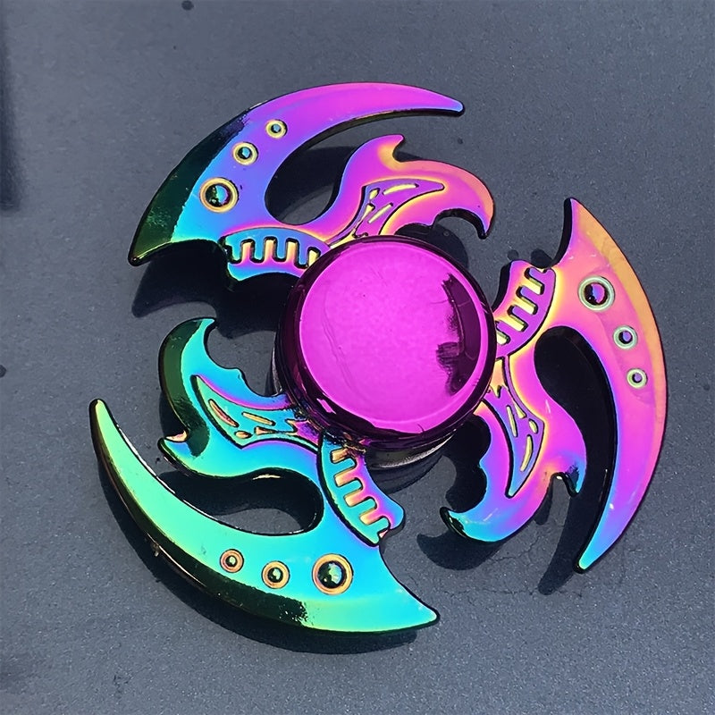 Vibrant Metal Fidget Spinner - Gyroscope en alliage coloré avec des motifs complexes, idéal pour soulager le stress et les cadeaux de fête, jouet de fidget de fête | Vibrant Fidget Spinner | Jouet de fidget durable, cadeaux de fidget spinner