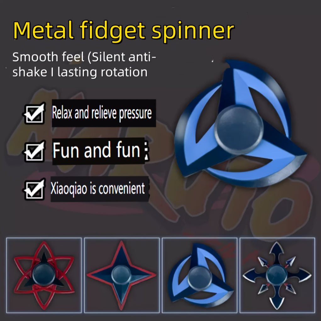 spinner métallique anti-stress décompressant, toupie à doigts portable et résistante