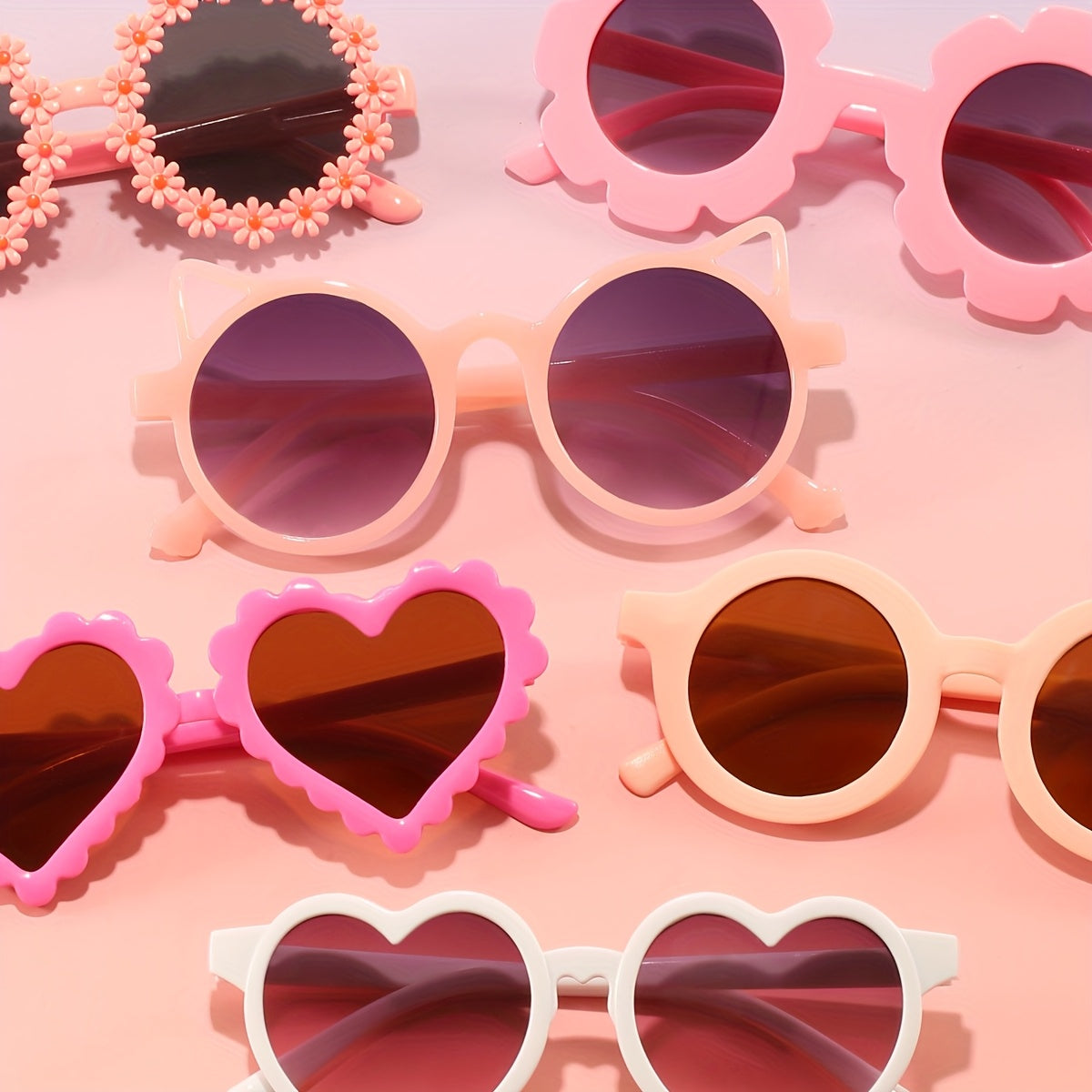 6 paires de lunettes fantaisie et élégantes - 6 modèles uniques avec motifs cœurs et floraux, idéales pour fêtes et célébrations, anniversaires et diplômes, accessoires du quotidien | Accessoire ludique | Verres décoratifs, lunettes mignonnes