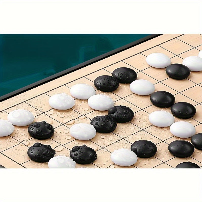 Un ensemble de jeu de go de qualité supérieure, avec un plateau pliable - un jeu classique de collection de pions noir et blanc, parfait pour les cadeaux de Noël, Thanksgiving et la Saint-Valentin., Accessoires de jeu
