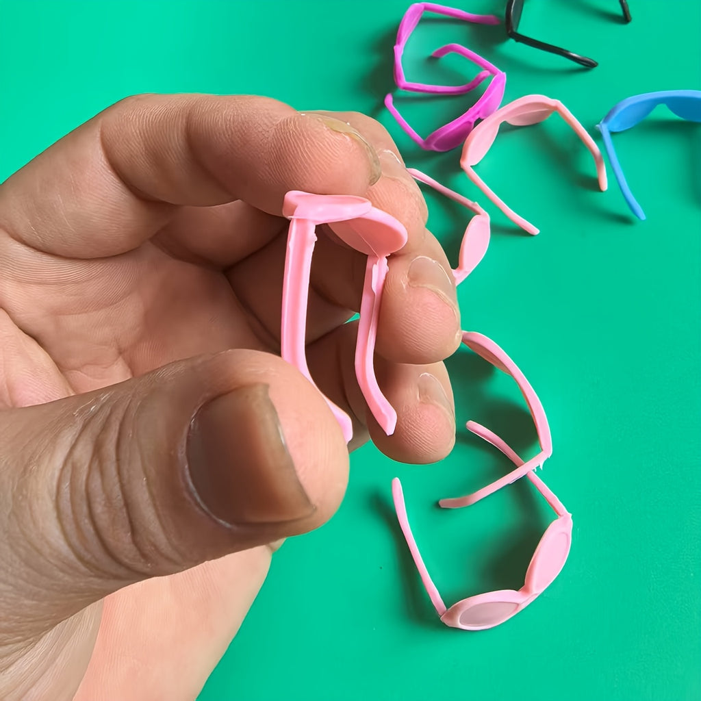 10pcs Mini Poupées Lunettes de Couleur Variée Modèles de Lunettes Parfaites Pour La Maison de Poupée La Maison de Fée La Décoration de Poupée Les Cadeaux de Vacances Pas Besoin D'électricité
