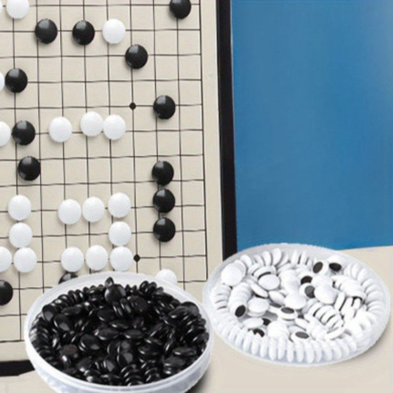 Un ensemble de jeu de go de qualité supérieure, avec un plateau pliable - un jeu classique de collection de pions noir et blanc, parfait pour les cadeaux de Noël, Thanksgiving et la Saint-Valentin., Accessoires de jeu