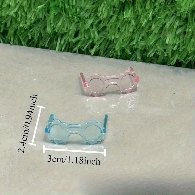 10pcs Mini Poupées Lunettes de Couleur Variée Modèles de Lunettes Parfaites Pour La Maison de Poupée La Maison de Fée La Décoration de Poupée Les Cadeaux de Vacances Pas Besoin D'électricité