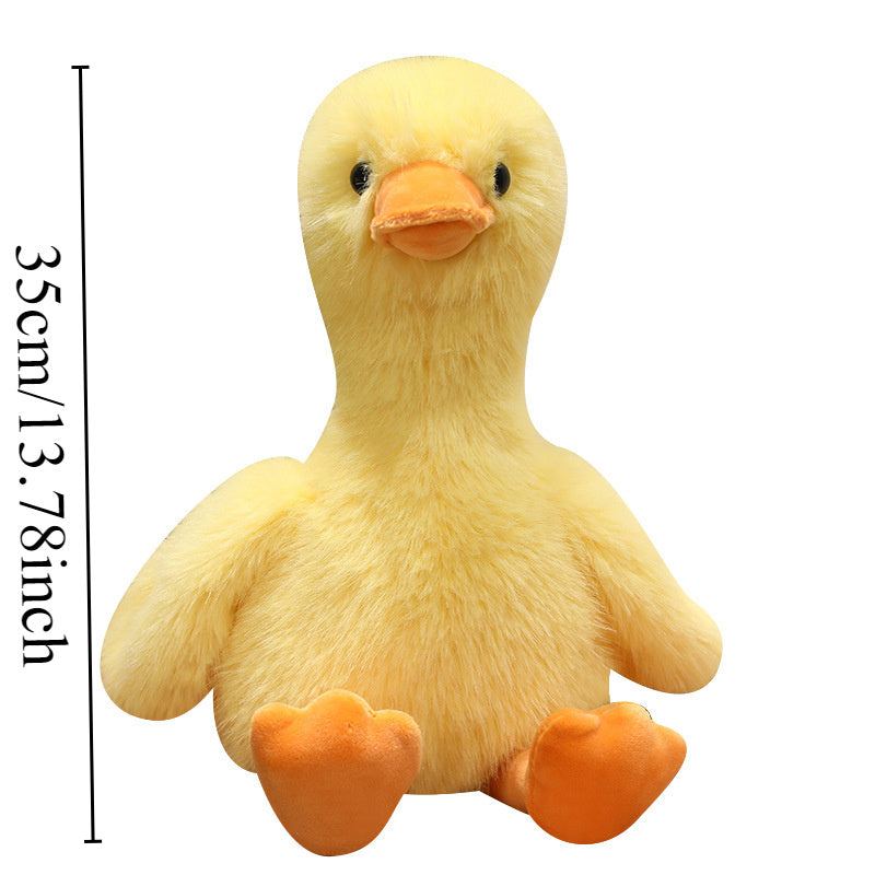 Jolie petite canard rose et mignon petit canard jaune à la mode, jouet en peluche, carmin et curcuma, pour cadeau d'anniversaire
