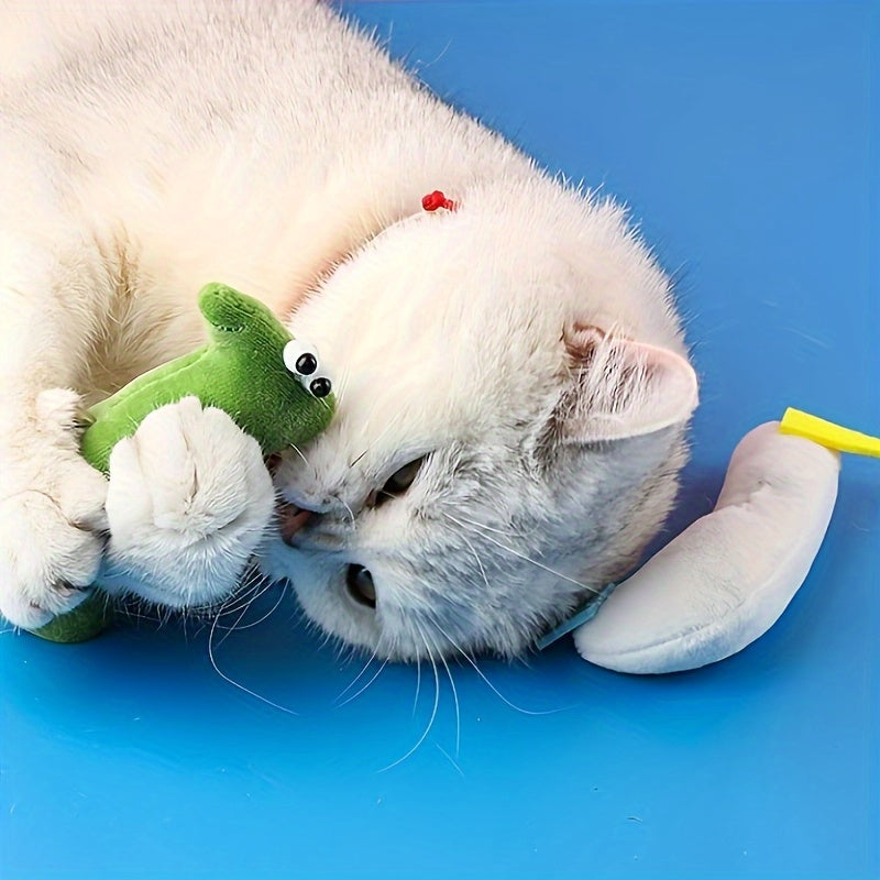 Jouet interactif pour chat – Forme animale en peluche pour chatons et chats joueurs.