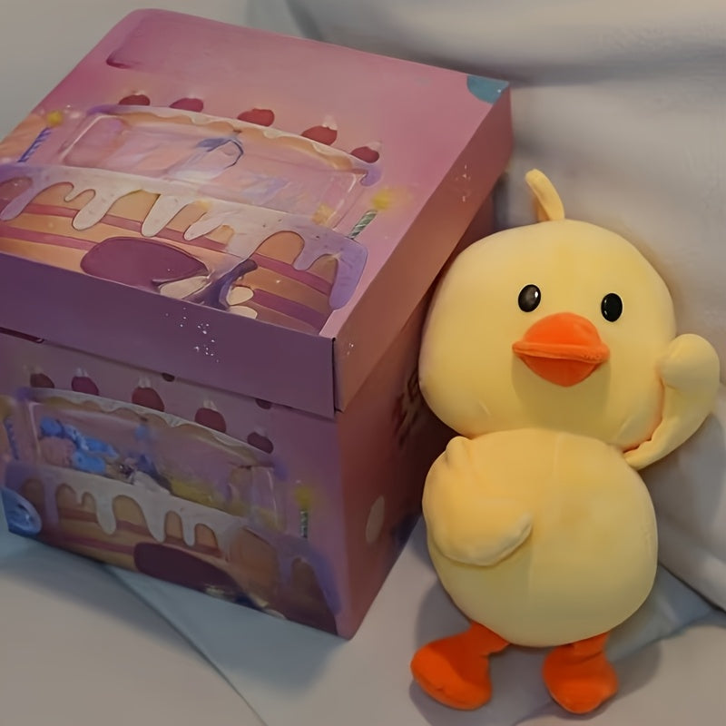Canard en peluche jaune mignon, cadeau de poupée