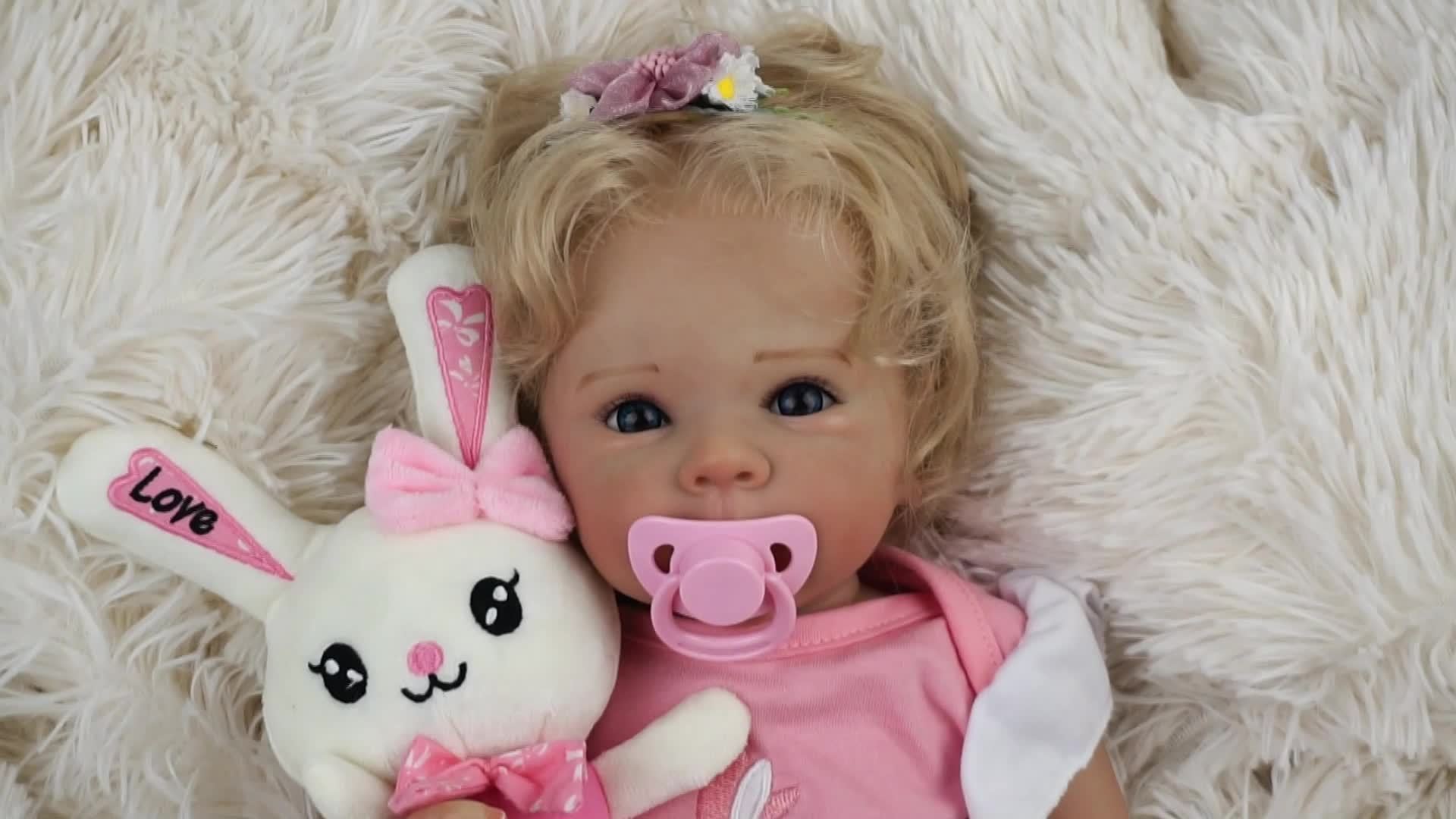 Poupées Reborn de 16 pouces 42cm finies qui ressemblent à des bébés réels, faites à la main, réaliste, nouvelle poupée bébé fille, jouet pour l'âge de 3+, idéal pour un cadeau d'anniversaire