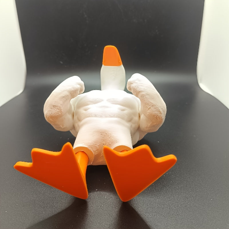 1pc Poupée Canard Musclé Résine Forte Statue de Canard de Dessin Animé Drôle Amusant Décoration de Maison Cadeau de Fête