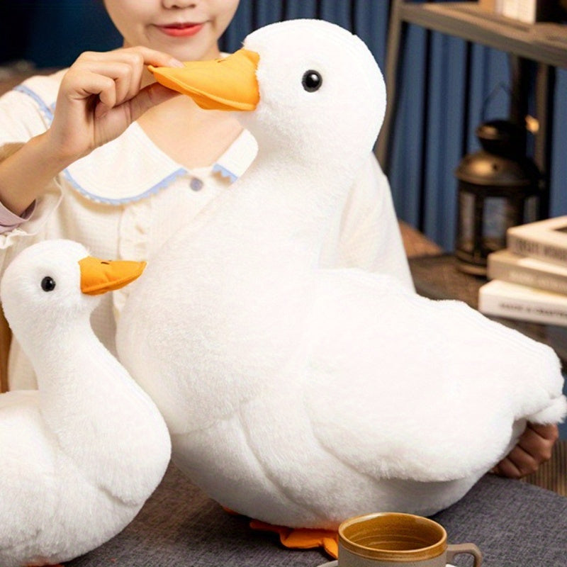 Adorable poupée canardon 11.81 pouces - Animal en peluche doux en polyester, couleurs mélangées vibrantes, idéal pour les cadeaux d'anniversaire, compagnon de jeu sur le thème de l'anime, jouet réconfortant pour les jeunes, décoration canardon