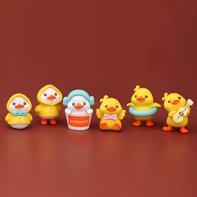 Adorable Petit Canard Jaune Figurine de Canard de Dessin Animé en Sac Aveugle, Modèle Animal, Poupée de Simulation, Cadeau Mini