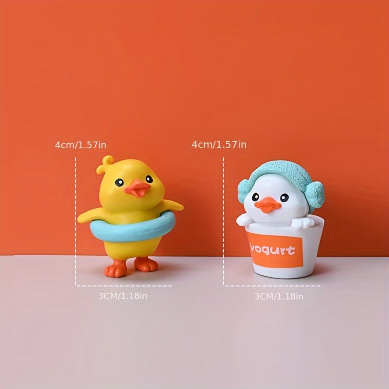 Adorable Petit Canard Jaune Figurine de Canard de Dessin Animé en Sac Aveugle, Modèle Animal, Poupée de Simulation, Cadeau Mini