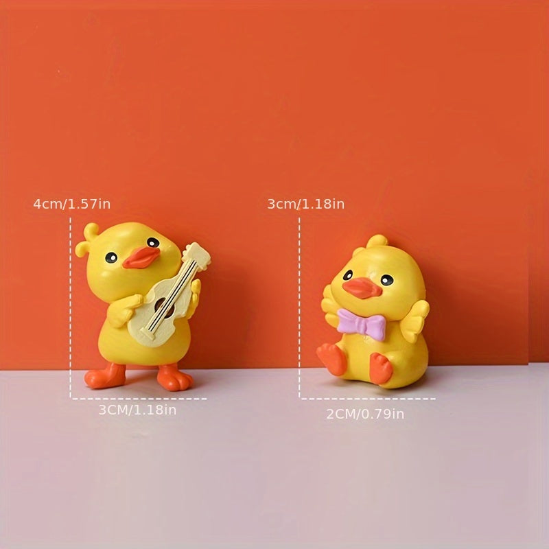 Adorable Petit Canard Jaune Figurine de Canard de Dessin Animé en Sac Aveugle, Modèle Animal, Poupée de Simulation, Cadeau Mini