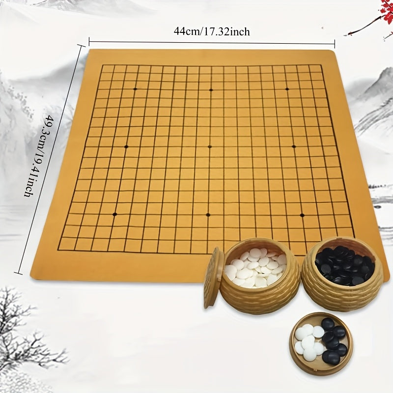 Ensemble de plateau d'échecs pliable et portable avec étui en cuir, matériau ABS, jeu de loisirs de bureau, cadeau idéal pour les vacances