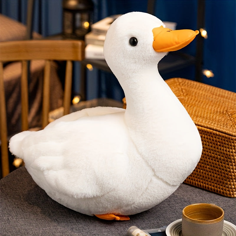 Adorable poupée canardon 11.81 pouces - Animal en peluche doux en polyester, couleurs mélangées vibrantes, idéal pour les cadeaux d'anniversaire, compagnon de jeu sur le thème de l'anime, jouet réconfortant pour les jeunes, décoration canardon