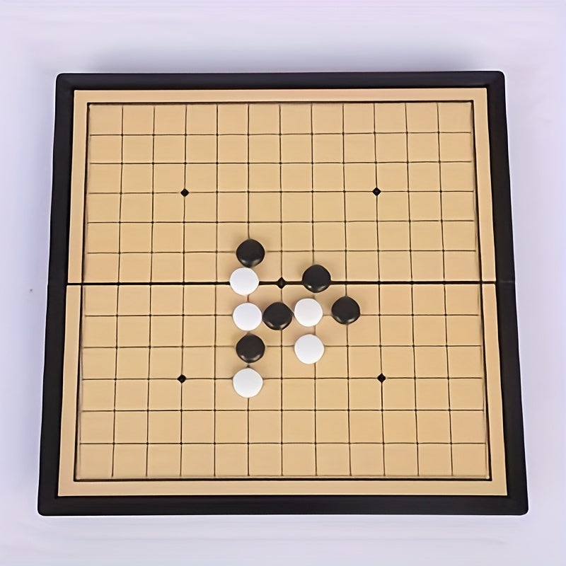 9.6 pouces Plaque magnétique pliable portable Gomoku, entraînement des débutants pour les compétitions, plaque internationale pliable portable, peut être utilisée pour les voyages indépendants, les rassemblements familiaux