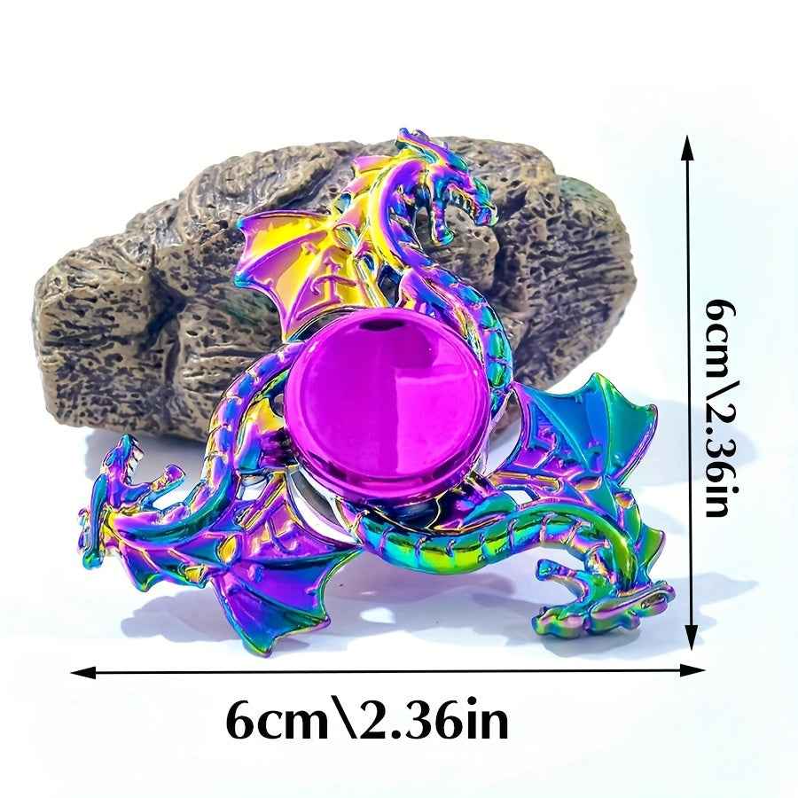 Hand Spinner Dragon Ciel Coloré en Métal - Jouet pour Adultes, Gadget Durable et Silencieux pour la Concentration