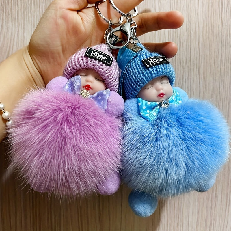 Adorable peluche, peut décorer votre voiture, coiffeuse, sac d'école, sac à main, cartable. C'est un magnifique porte-clés, offert à des amis comme cadeau pour la Saint-Valentin, Noël, Pâques