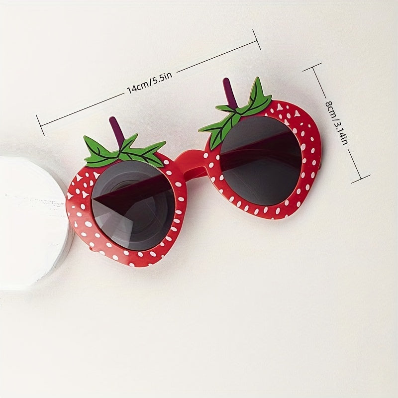 1 Lunettes en Forme de Fraise Uniques, Mignonnes et Amusantes - Indispensables pour l'Été, Parfaites pour la Plage, Anniversaires, Rencontres entre Amis, Accessoires Photo