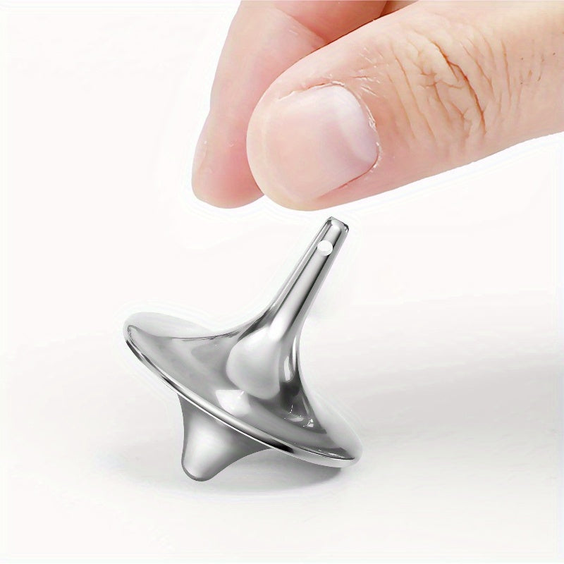 2pcs Toupies Métalliques Minimalistes - Sans Résistance, Jouet Fidget Compact Portable pour Cadeaux d'Halloween et Noël, Décoration de Bureau & Relaxation, Spinner Moderne, Finition Métallisée Élégante