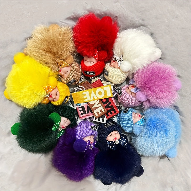 Adorable peluche, peut décorer votre voiture, coiffeuse, sac d'école, sac à main, cartable. C'est un magnifique porte-clés, offert à des amis comme cadeau pour la Saint-Valentin, Noël, Pâques