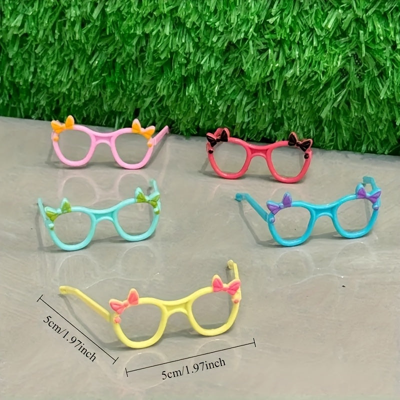 10pcs Mini Poupées Lunettes de Couleur Variée Modèles de Lunettes Parfaites Pour La Maison de Poupée La Maison de Fée La Décoration de Poupée Les Cadeaux de Vacances Pas Besoin D'électricité