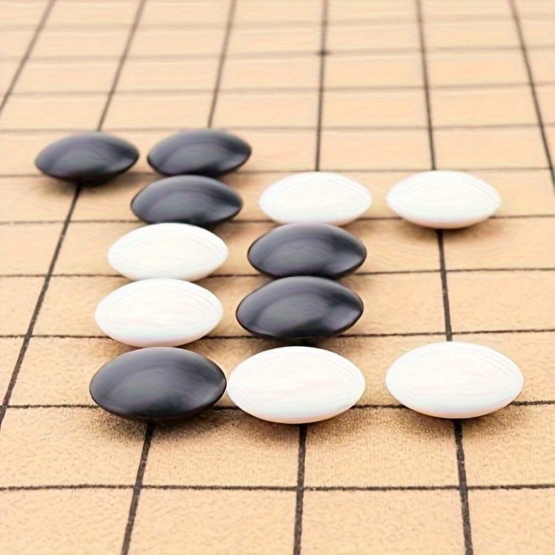 Ensemble de Jeu Avancé de Gô Chinois avec Planche Pliante - Pièces d'Échecs Classiques Noires et Blanches, Jeu de Collection Artisanal, Convient pour Noël et Thanksgiving, Cadeau de la Saint-Valentin