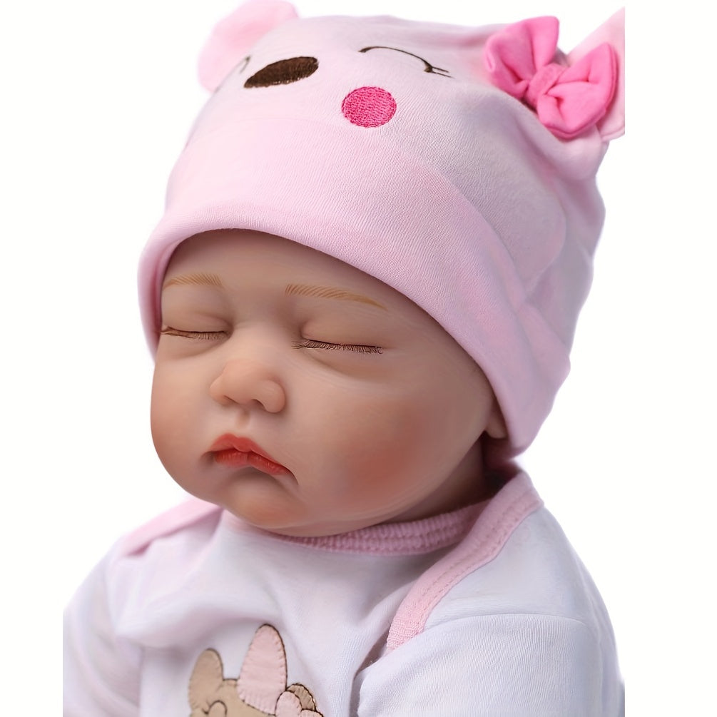 Poupées bébé réalistes de 22 pouces, poupée fille nouveau-née avec veines réalistes, vinyle fait main avec corps en tissu lesté, ensemble cadeau peint avancé pour les enfants de 3 ans et plus