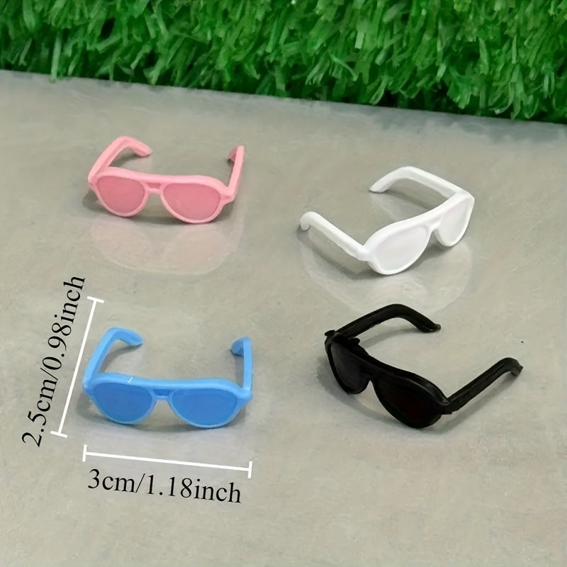 10pcs Mini Poupées Lunettes de Couleur Variée Modèles de Lunettes Parfaites Pour La Maison de Poupée La Maison de Fée La Décoration de Poupée Les Cadeaux de Vacances Pas Besoin D'électricité