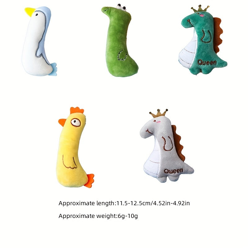 Jouet interactif pour chat – Forme animale en peluche pour chatons et chats joueurs.