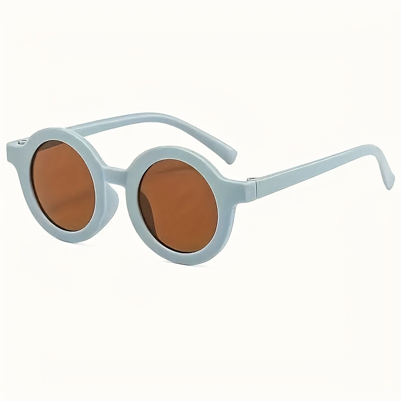 8pcs Lunettes Rondes Rétro Colorées pour Jeunes - Couleurs Mixtes, Design Sportif, Plastique Durable, Idéal pour les Photos, les Fêtes et les Anniversaires
