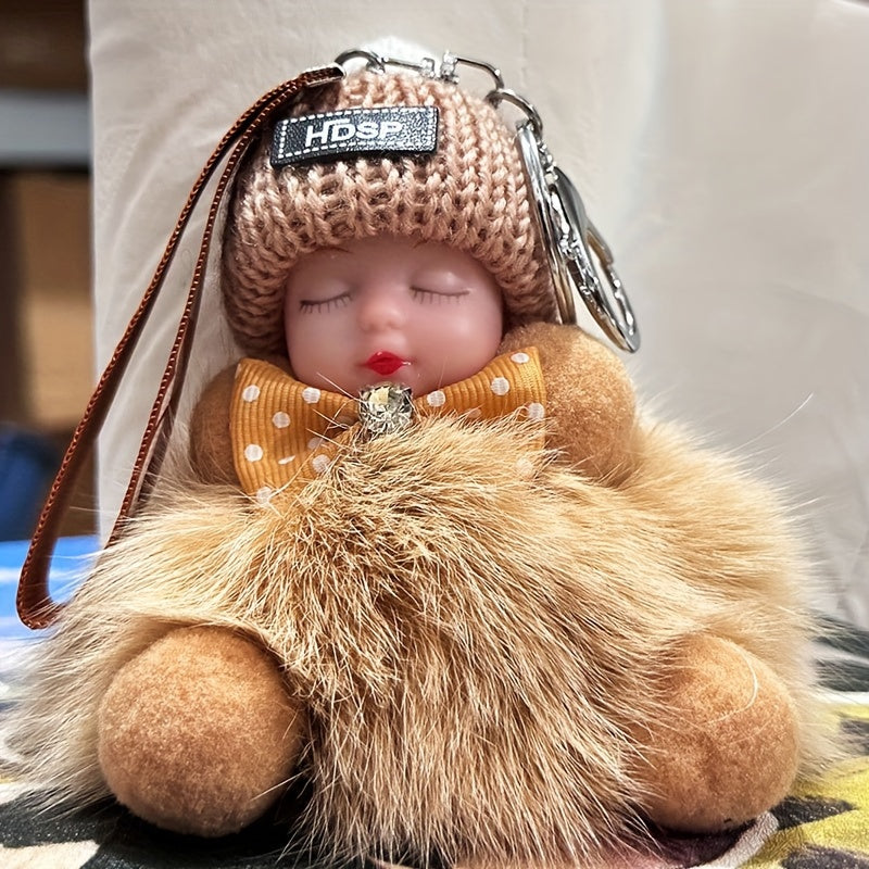 Adorable peluche, peut décorer votre voiture, coiffeuse, sac d'école, sac à main, cartable. C'est un magnifique porte-clés, offert à des amis comme cadeau pour la Saint-Valentin, Noël, Pâques