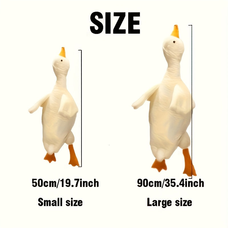 1pc Jouet en peluche de canard doux pour chiens, motif de dessin animé, polyester, stimule l'énergie, recommandé pour les races de taille moyenne, convient aux grands, moyens et petits animaux, jouet pour chien