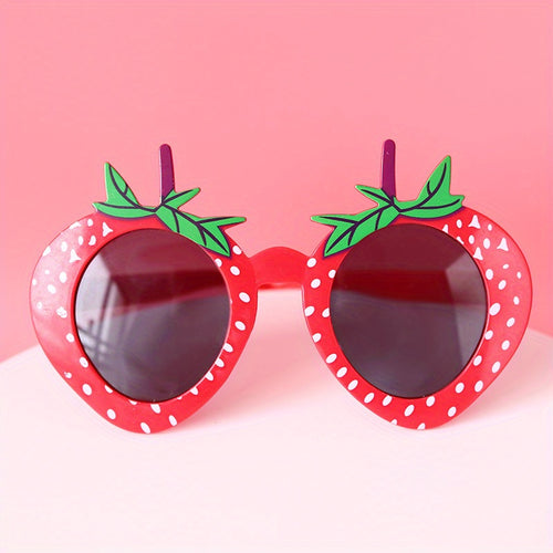 1 Lunettes en Forme de Fraise Uniques, Mignonnes et Amusantes - Indispensables pour l'Été, Parfaites pour la Plage, Anniversaires, Rencontres entre Amis, Accessoires Photo