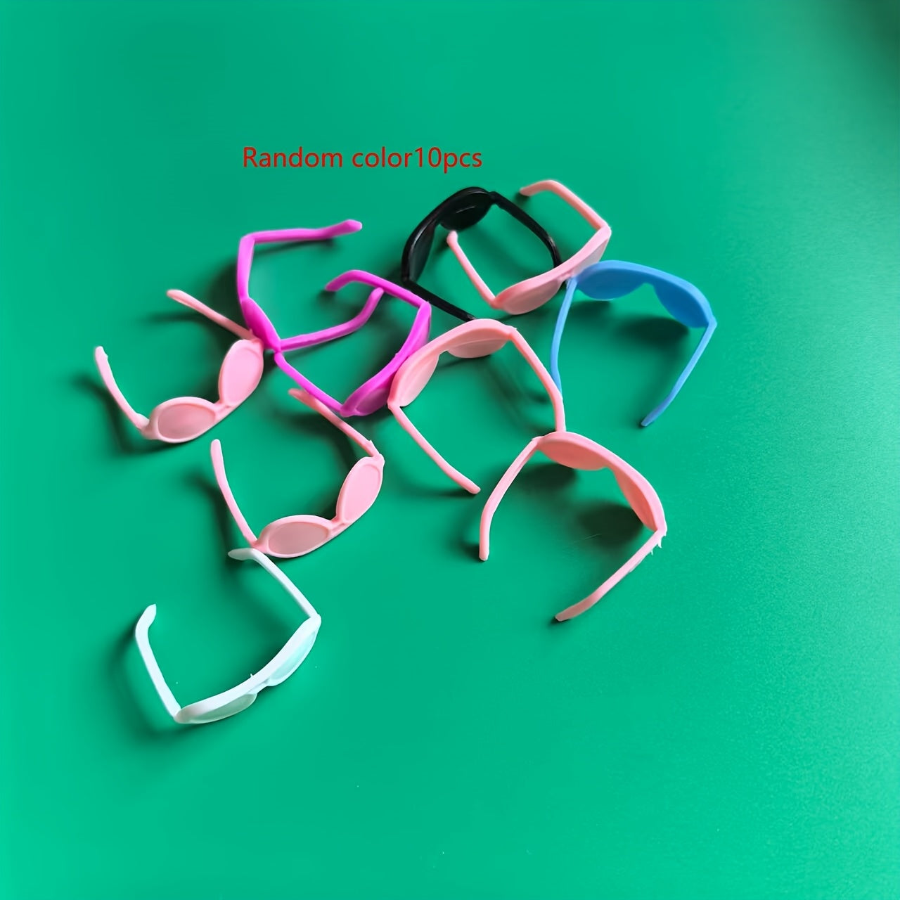 10pcs Mini Poupées Lunettes de Couleur Variée Modèles de Lunettes Parfaites Pour La Maison de Poupée La Maison de Fée La Décoration de Poupée Les Cadeaux de Vacances Pas Besoin D'électricité