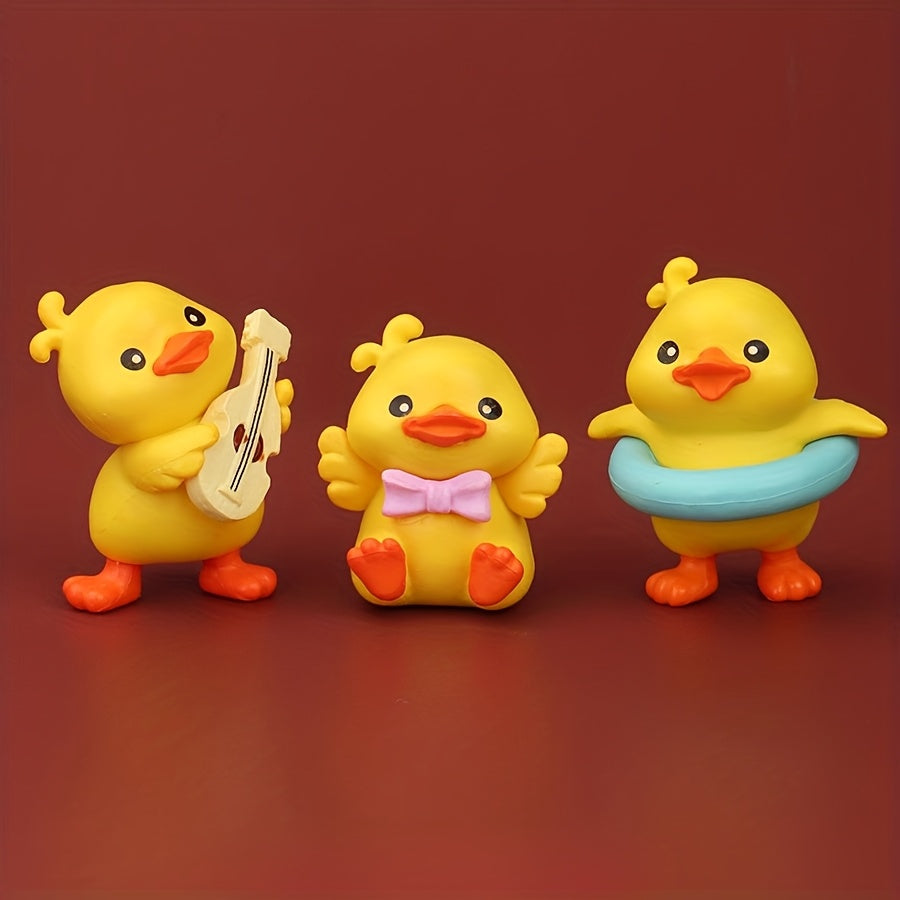 Adorable Petit Canard Jaune Figurine de Canard de Dessin Animé en Sac Aveugle, Modèle Animal, Poupée de Simulation, Cadeau Mini
